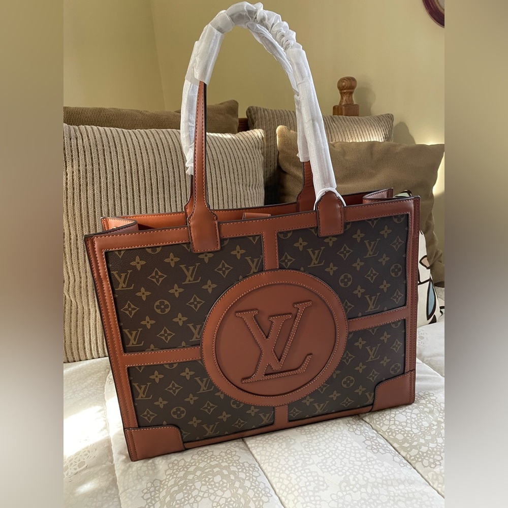 FAUX LV Tote Bag. Never used. Dust bag included.
